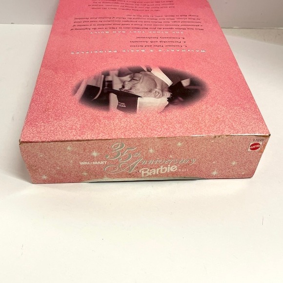 Walmart 35th Anniversary Barbie Doll Special Edition Pink Sparkle Gown 17245 - Picture 6 of 8